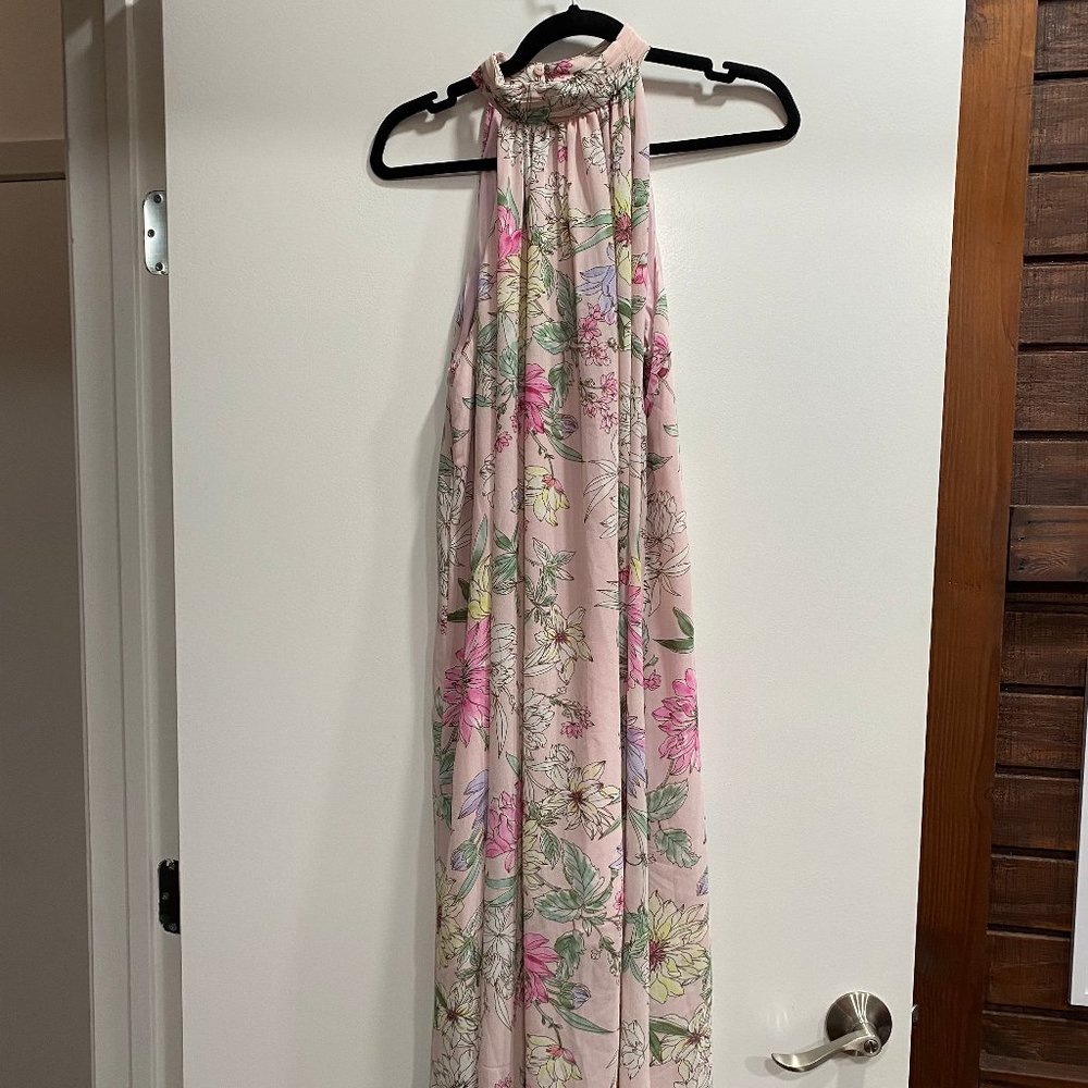 Beautiful Pastel Floral H&M Maxi Halter Dress, Size 8 in EUC
